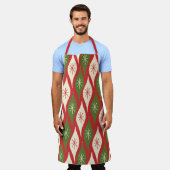 ミッドセンチュリーレトロヴィンテージクリスマスオーナメント エプロン (着用した状態)