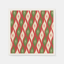 ミッドセンチュリーレトロヴィンテージクリスマスオーナメント スタンダードカクテルナプキン