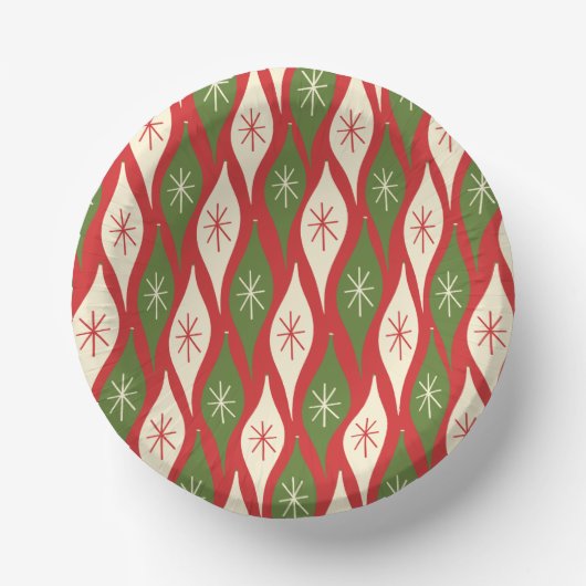 ミッドセンチュリーレトロヴィンテージクリスマスオーナメント ペーパーボウル (正面)