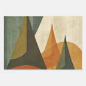 ミッドセンチュリーレトロヴィンテージクリスマス ラッピングペーパーシート (正面3)