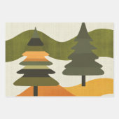 ミッドセンチュリーレトロヴィンテージクリスマス ラッピングペーパーシート (正面2)