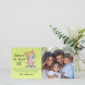 ミッドセンチュリーレトロ小妖精や小人1写真クリスマスおもしろい詩 シーズンカード (スタンド正面)