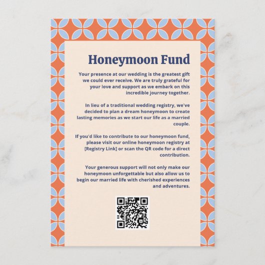 ミッドセンチュリーレトロ結婚ズ エンクロージャーカード (正面)