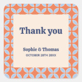 ミッドセンチュリーレトロ結婚ズ スクエアシール (正面)