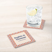 ミッドセンチュリーレトロ結婚ズ スクエアペーパーコースター (インサイチュ)