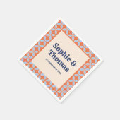 ミッドセンチュリーレトロ結婚ズ スタンダードカクテルナプキン (角)