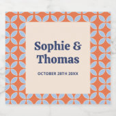 ミッドセンチュリーレトロ結婚ズ スパークリングワインラベル (シングルラベル)