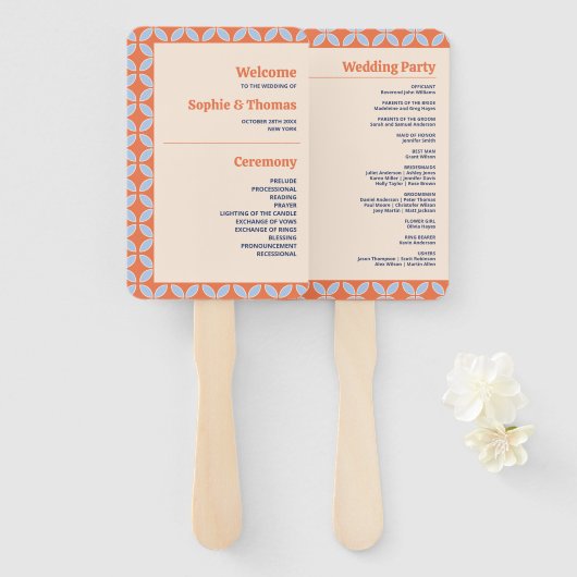 ミッドセンチュリーレトロ結婚ズ ハンドファン (正面&裏面)