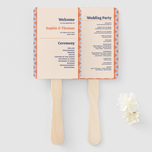 ミッドセンチュリーレトロ結婚ズ ハンドファン (正面&裏面)