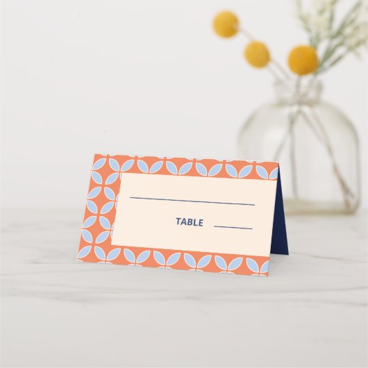 ミッドセンチュリーレトロ結婚ズ プレイスカード (正面)