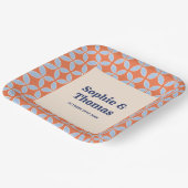 ミッドセンチュリーレトロ結婚ズ ペーパープレート (傾斜あり)