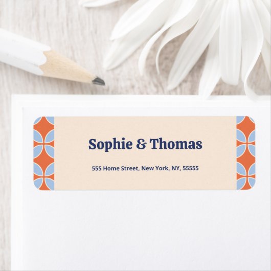 ミッドセンチュリーレトロ結婚ズ ラベル (インサイチュ)