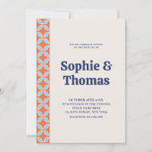 ミッドセンチュリーレトロ結婚ズ 招待状 (正面)