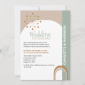 ミッドセンチュリーレトロ結婚ズ 招待状 (正面)