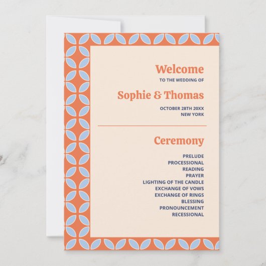 ミッドセンチュリーレトロ結婚ズ 招待状 (正面)