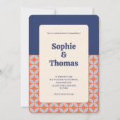 ミッドセンチュリーレトロ結婚ズ 招待状 (正面)