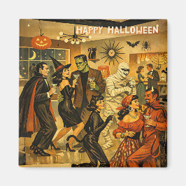 ミッドセンチュリーレトロ50年代ハロウィンマーティニパーティー マグネット