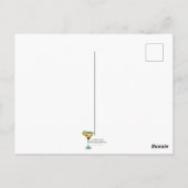 ミッドセンチュリーレトロ60sマルディグラスマルティーニウーマン ポストカード (裏面)