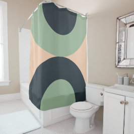 ミッドセンチュリーレモモダンングラス石板 シャワーカーテン