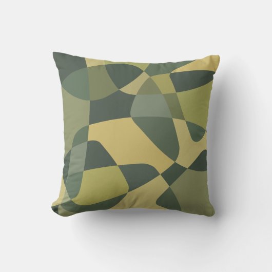 ミッドセンチュリーロックレイヤーグリーン クッション (正面)