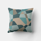 ミッドセンチュリーロックレイヤーズティール(緑がかった色) クッション (裏面)