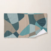 ミッドセンチュリーロックレイヤーズティール（緑がかった色） ハンドタオル (ハンドタオル)