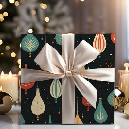 ミッドセンチュリーヴィンテージクリスマスオーナメントホリデイ ラッピングペーパー