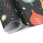 ミッドセンチュリーヴィンテージクリスマスオーナメントホリデイ ラッピングペーパー (ロールコーナー)