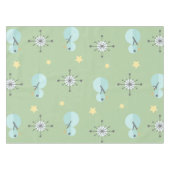 ミッドセンチュリーヴィンテージクリスマス雪だるま テーブルクロス (正面(横))