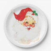 ミッドセンチュリーヴィンテージサンタクロース ペーパープレート (正面)