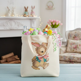 ミッドセンチュリーヴィンテージダッパーバニーラビット トートバッグ