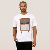 ミッドセンチュリーヴィンテージラジオレトロ音楽愛好家 Tシャツ (正面フル)