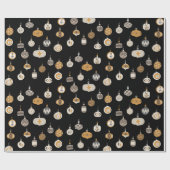 ミッドセンチュリーヴィンテージ原子クリスマスオーナメント ラッピングペーパー (フラット)