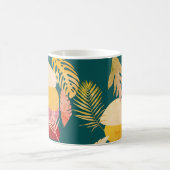 ミッドセンチュリーヴィンテージ紅葉モダン抽象芸術 コーヒーマグカップ (中央)