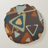 ミッドセンチュリー三角形の丸いモダン枕 ラウンドクッション (裏面)