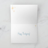 ミッドセンチュリー与え感謝していレトロハッピーサンクスギビング シーズンカード (内部)