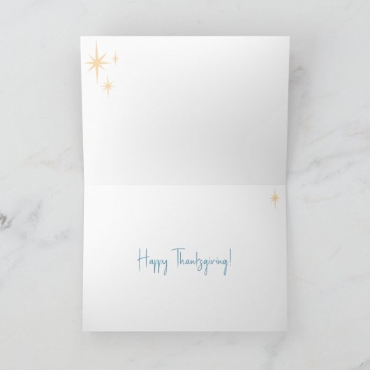 ミッドセンチュリー与え感謝していレトロハッピーサンクスギビング シーズンカード (内部)