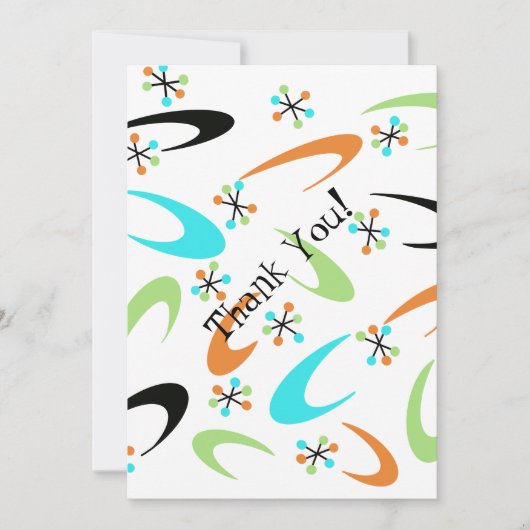 ミッドセンチュリー原子サンキューカード サンキューカード (正面)