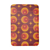 ミッドセンチュリー原子スターバストオンレトロサークル バスマット (正面縦)