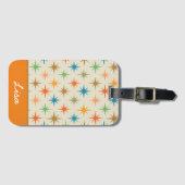 ミッドセンチュリー原子モダンスターバスト名 ラゲッジタグ (正面横)