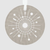 ミッドセンチュリー原子モダンスプートニクのクリスマススノーフレーク オーナメント (裏面)