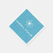 ミッドセンチュリー原子モダンスプートニク雪片モダン スタンダードカクテルナプキン (角)