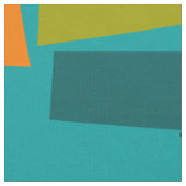 ミッドセンチュリー原子モダンティール（緑がかった色）抽象芸術 ファブリック (クローズアップ)