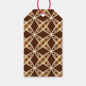 ミッドセンチュリー原子モダンプリント – チョコレートブラウン ギフトタグ (正面)