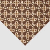 ミッドセンチュリー原子モダンプリント – チョコレートブラウン 薄葉紙 (詳細)