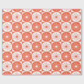 ミッドセンチュリー原子モダンレトロオレン市松模様にジ ラッピングペーパー (フラット)