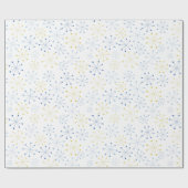 ミッドセンチュリー原子モダン年齢ブルーイエロー ラッピングペーパー (フラット)