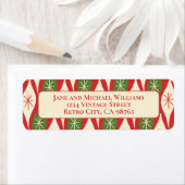 ミッドセンチュリー原子モダン星レトロヴィンテージクリスマス ラベル (インサイチュ)