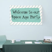 ミッドセンチュリー原子モダン星旗 横断幕 (トレードショー)