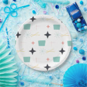 ミッドセンチュリー原子モダン星 ペーパープレート (パーティー)